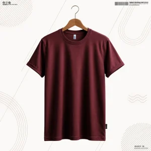 DARKOF HALF SLEEVE PLAIN T-SHIRT EMBER
